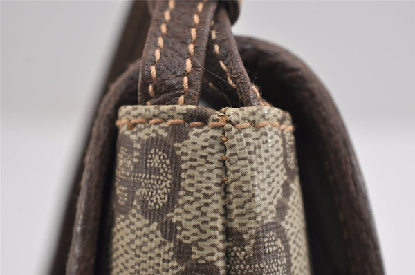 Authentic GUCCI Shoulder Cross Body Bag Purse GG PVC Leather Brown Junk 1630J