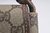 Authentic GUCCI Shoulder Cross Body Bag Purse GG PVC Leather Brown Junk 1630J