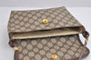 Authentic GUCCI Shoulder Cross Body Bag Purse GG PVC Leather Brown Junk 1630J