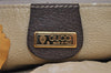 Authentic GUCCI Shoulder Cross Body Bag Purse GG PVC Leather Brown Junk 1630J
