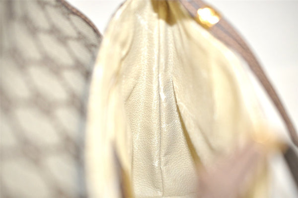 Authentic GUCCI Shoulder Cross Body Bag Purse GG PVC Leather Brown Junk 1630J