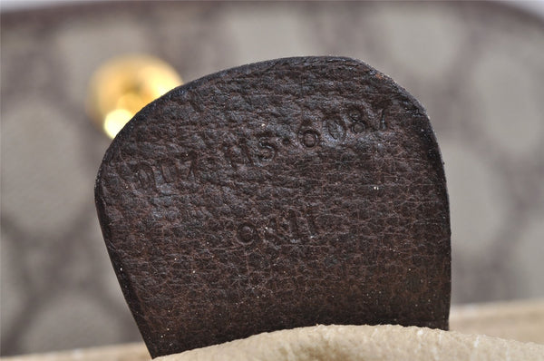 Authentic GUCCI Shoulder Cross Body Bag Purse GG PVC Leather Brown Junk 1630J