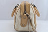 Authentic Chloe Vintage ALICE Hand Boston Bag Canvas Leather Cream Beige 1630K