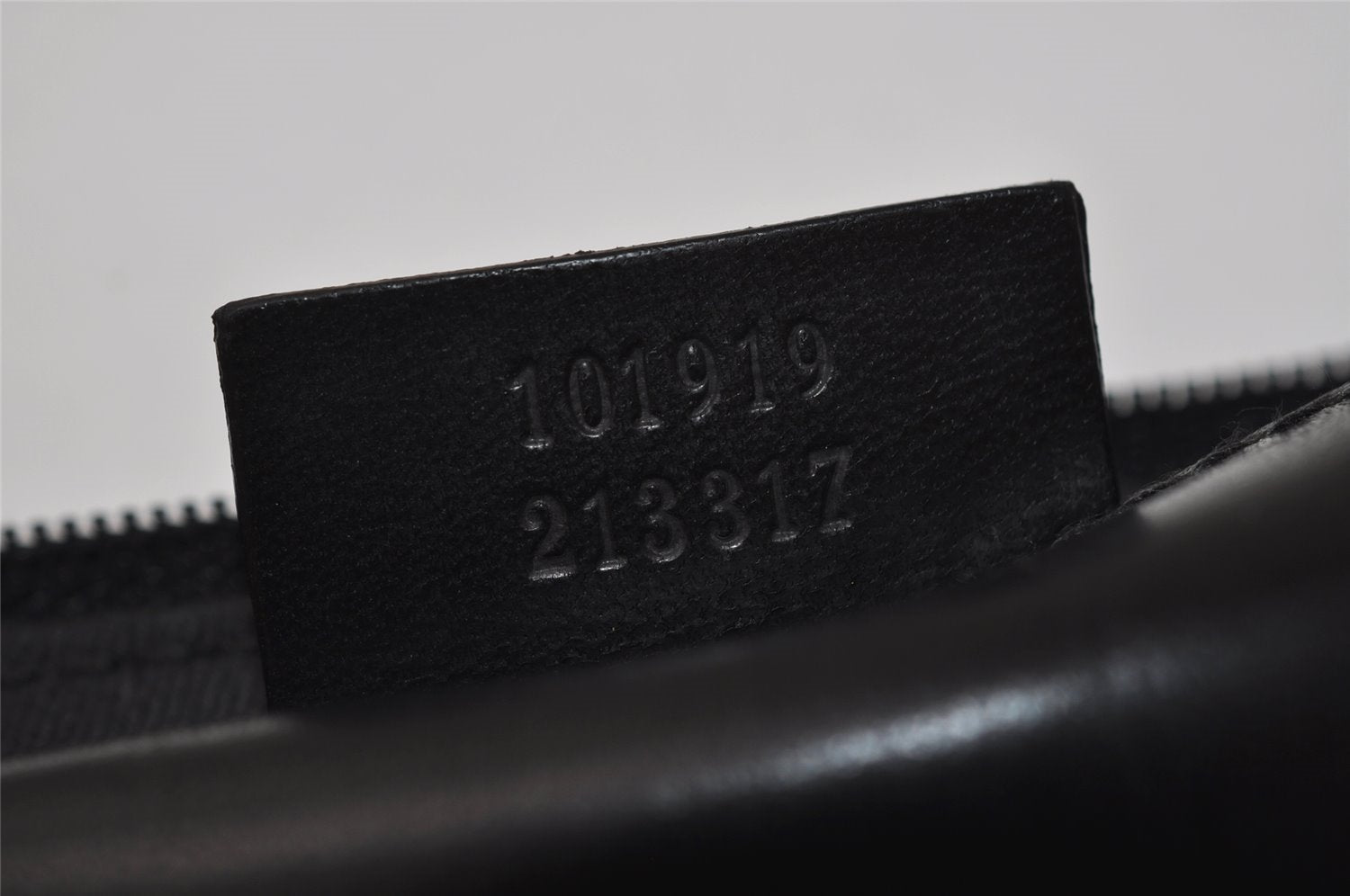 Authentic GUCCI Hand Tote Bag Purse GG Canvas Leather 101919 Black 1631I