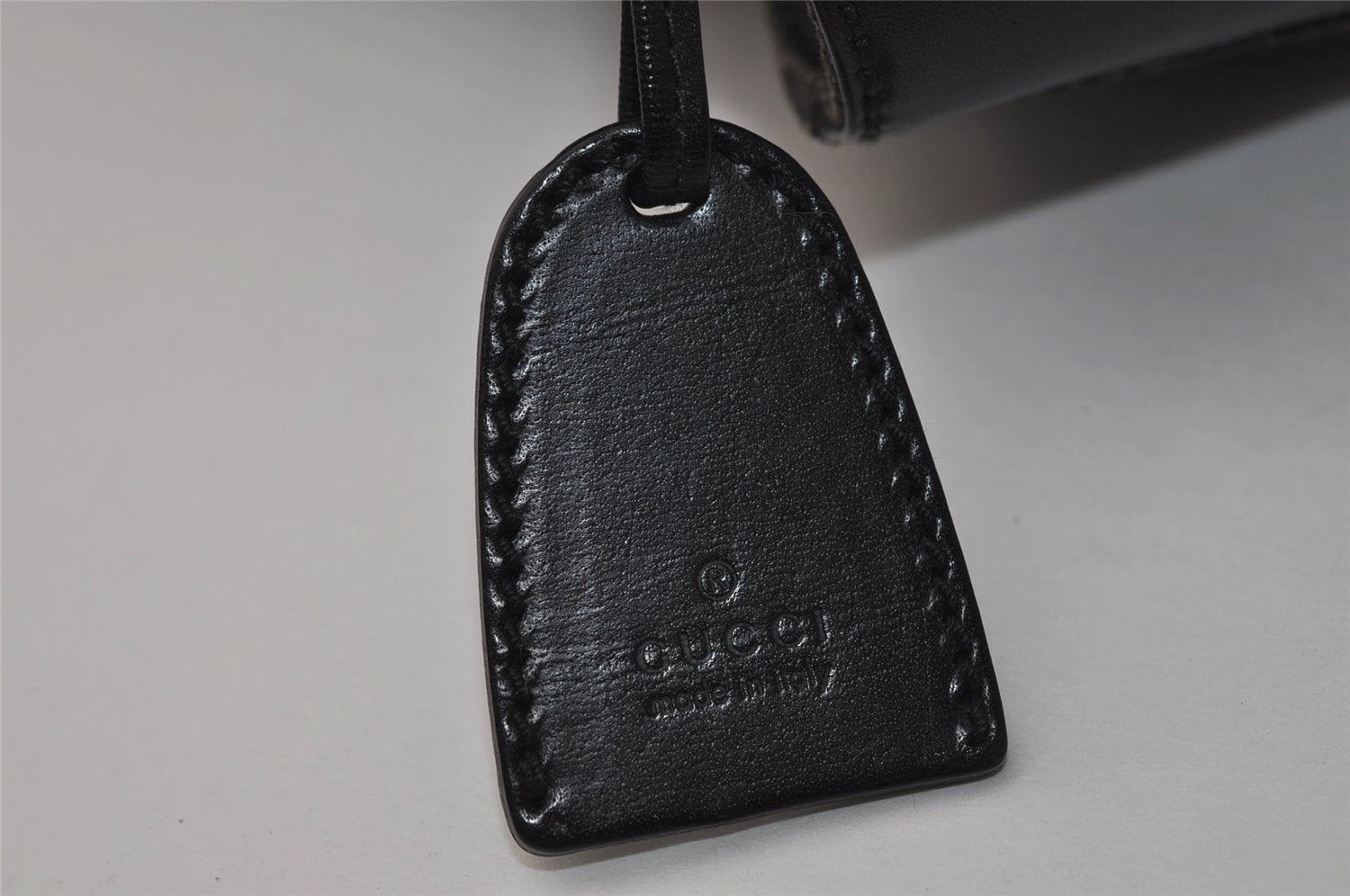 Authentic GUCCI Hand Tote Bag Purse GG Canvas Leather 101919 Black 1631I