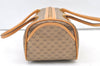 Authentic GUCCI Micro GG PVC Leather Hand Boston Bag Purse Brown 1631K