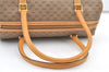 Authentic GUCCI Micro GG PVC Leather Hand Boston Bag Purse Brown 1631K