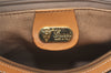 Authentic GUCCI Micro GG PVC Leather Hand Boston Bag Purse Brown 1631K