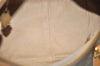 Authentic GUCCI Micro GG PVC Leather Hand Boston Bag Purse Brown 1631K
