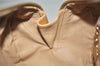 Authentic GUCCI Micro GG PVC Leather Hand Boston Bag Purse Brown 1631K