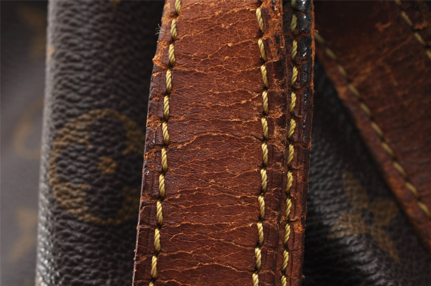 Authentic Louis Vuitton Monogram Petit Noe M42226 Shoulder Drawstring Bag 1632I