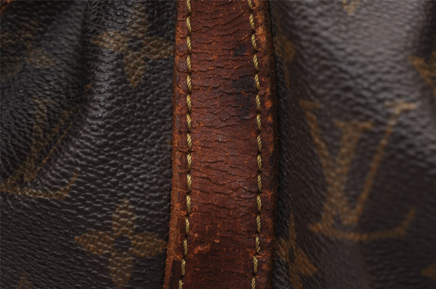 Authentic Louis Vuitton Monogram Petit Noe M42226 Shoulder Drawstring Bag 1632I