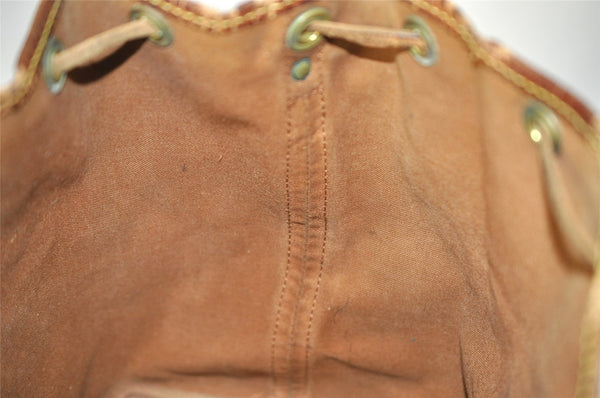 Authentic Louis Vuitton Monogram Petit Noe M42226 Shoulder Drawstring Bag 1632I