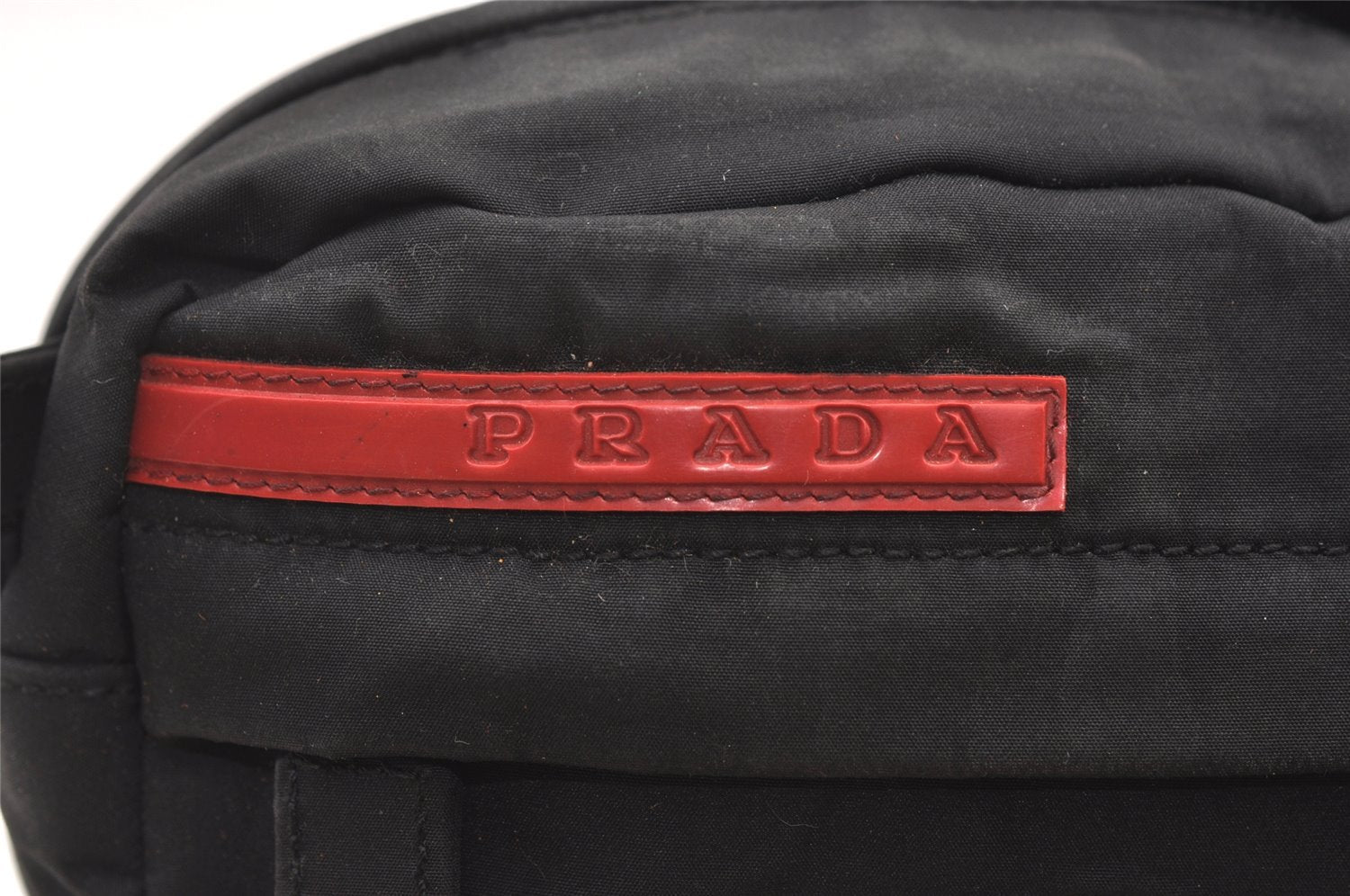 Authentic PRADA Sports Nylon Shoulder Cross Body Bag Purse B9147 Black 1633K