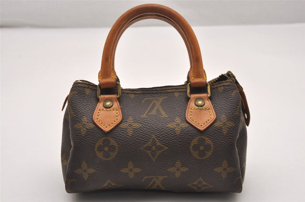 Authentic Louis Vuitton Monogram Mini Speedy Hand Bag Purse Old Model Junk 1634J