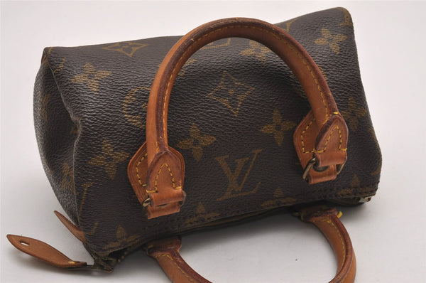 Authentic Louis Vuitton Monogram Mini Speedy Hand Bag Purse Old Model Junk 1634J