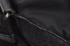 Authentic PRADA Nylon Leather Drawstring Backpack Purse Black 1635K