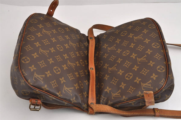 Authentic Louis Vuitton Monogram Saumur 30 Shoulder Cross Bag M42256 LV 1636J