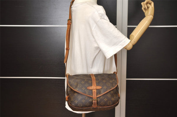 Authentic Louis Vuitton Monogram Saumur 30 Shoulder Cross Bag M42256 LV 1636J