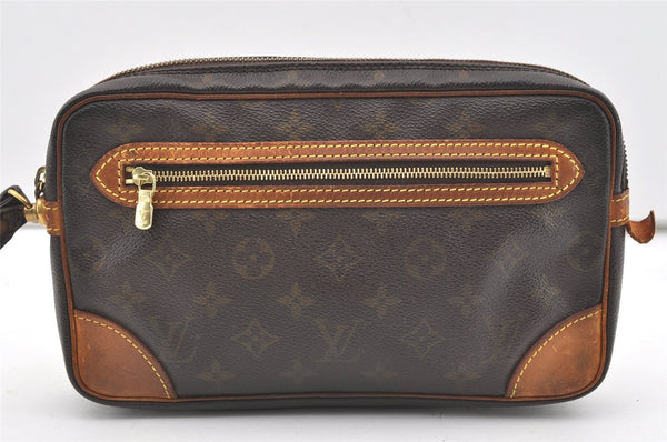 Authentic Louis Vuitton Monogram Marly Dragonne GM M51825 Clutch Hand Bag 1637J