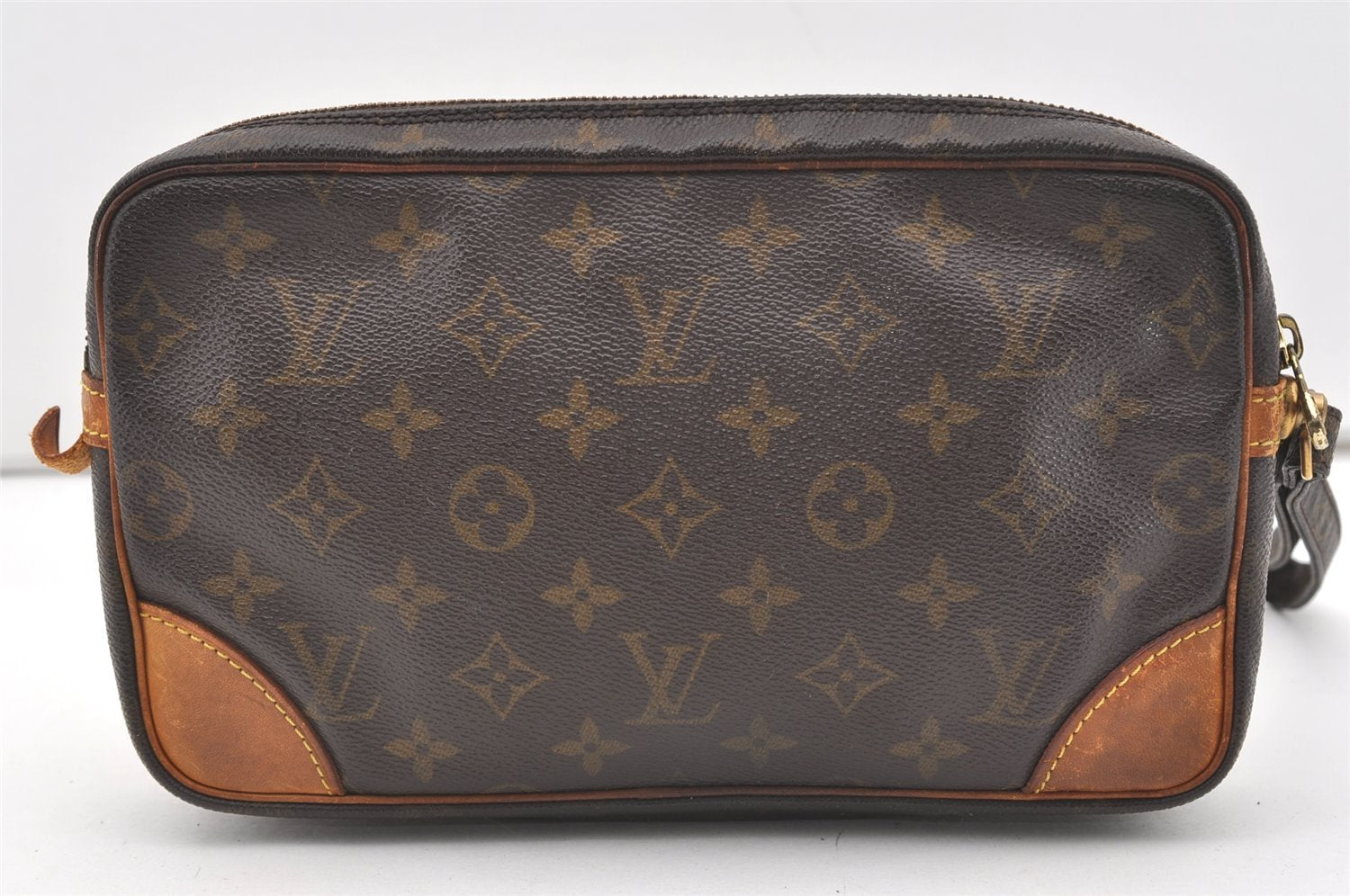 Authentic Louis Vuitton Monogram Marly Dragonne GM M51825 Clutch Hand Bag 1637J