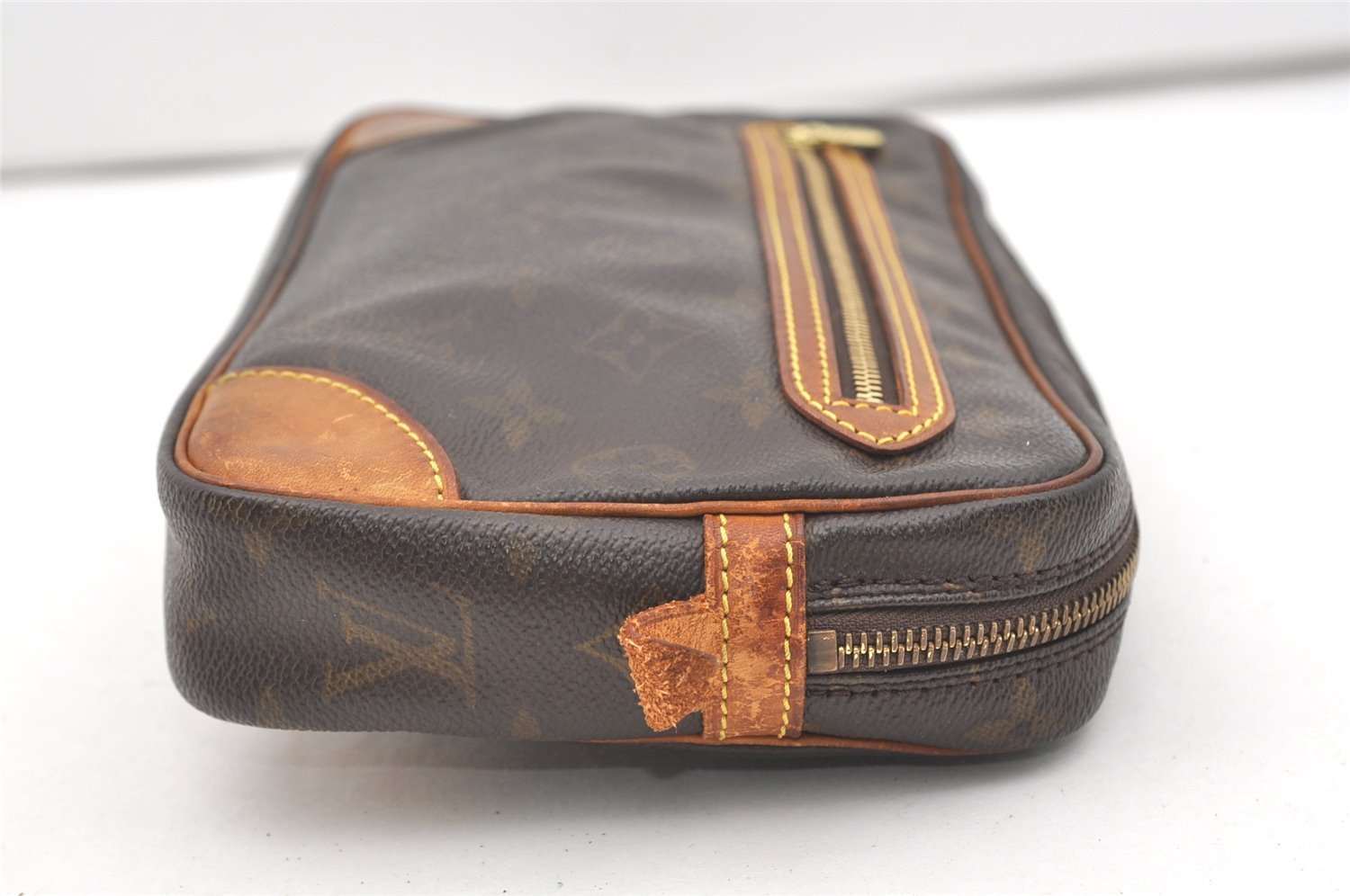 Authentic Louis Vuitton Monogram Marly Dragonne GM M51825 Clutch Hand Bag 1637J