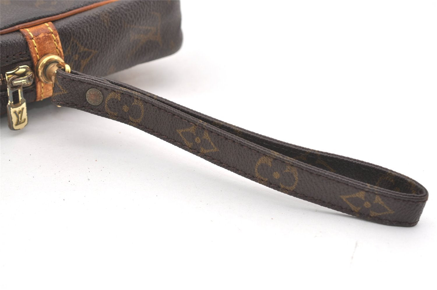 Authentic Louis Vuitton Monogram Marly Dragonne GM M51825 Clutch Hand Bag 1637J