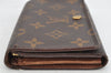 Auth Louis Vuitton Monogram Porte Monnaie Billets Tresor Wallet M61730 LV 1637K