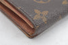 Auth Louis Vuitton Monogram Porte Monnaie Billets Tresor Wallet M61730 LV 1637K