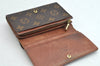 Auth Louis Vuitton Monogram Porte Monnaie Billets Tresor Wallet M61730 LV 1637K