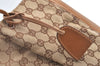 Authentic GUCCI Vintage Shoulder Tote Bag GG Canvas Leather 94898 Brown 1638I
