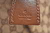 Authentic GUCCI Vintage Shoulder Tote Bag GG Canvas Leather 94898 Brown 1638I