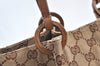 Authentic GUCCI Vintage Shoulder Tote Bag GG Canvas Leather 94898 Brown 1638I