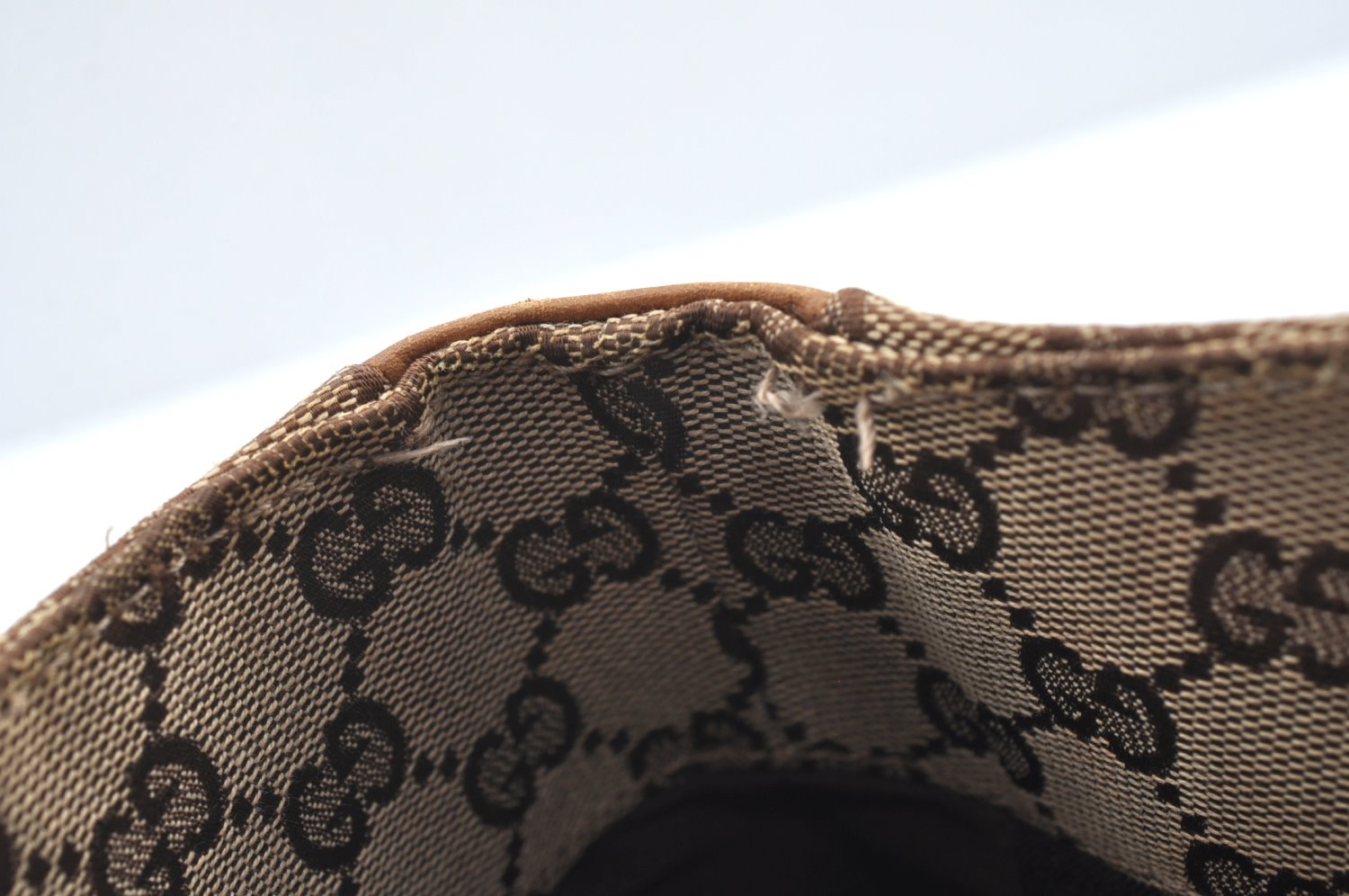 Authentic GUCCI Vintage Shoulder Tote Bag GG Canvas Leather 94898 Brown 1638I