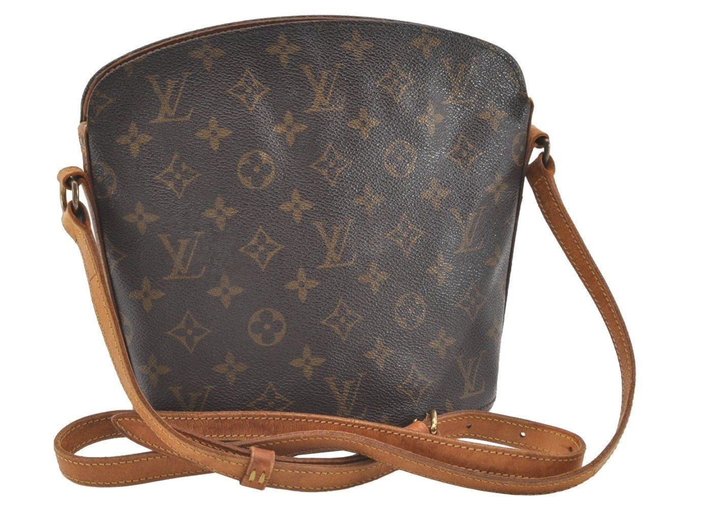 Authentic Louis Vuitton Monogram Drouot Shoulder Cross Body Bag M51290 LV 1638J