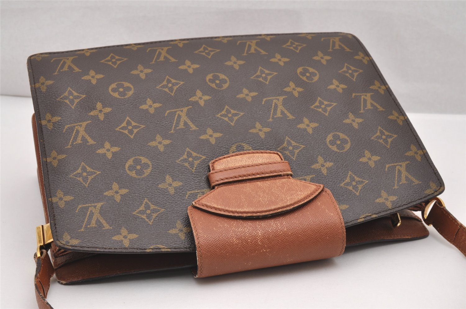 Authentic Louis Vuitton Monogram Courcelles Shoulder Cross Bag M51375 LV 1639J
