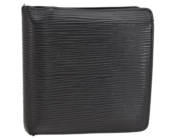 Authentic Louis Vuitton Epi Portefeuille Marco Wallet Black M63652 LV 1639K