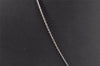 Authentic Christian Dior Silver Tone Chain Rhinestone Necklace CD 1640J