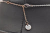 Authentic Christian Dior Silver Tone Chain Rhinestone Necklace CD 1640J