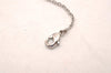 Authentic Christian Dior Silver Tone Chain Rhinestone Necklace CD 1640J