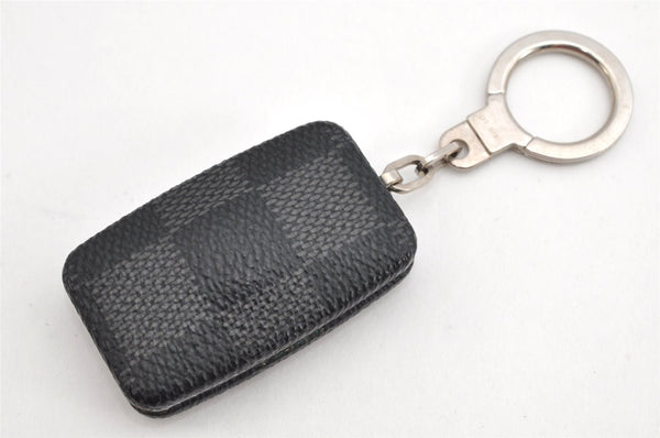 Authentic Louis Vuitton Damier Graphite Astropil Charm Key Chain M66123 LV 1640K