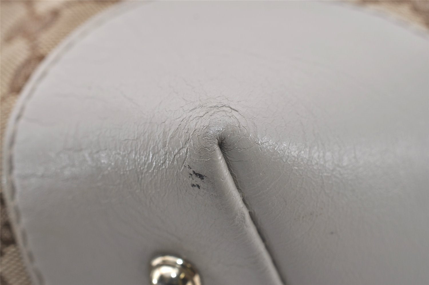 Authentic GUCCI Heart Bit Shoulder Tote Bag GG Canvas Leather 269956 Brown 1641J