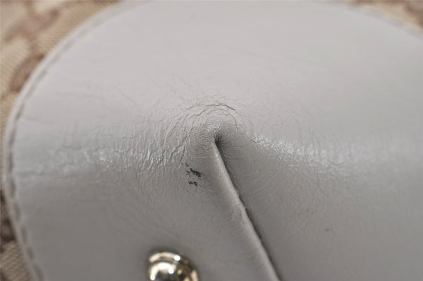 Authentic GUCCI Heart Bit Shoulder Tote Bag GG Canvas Leather 269956 Brown 1641J