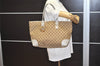 Authentic GUCCI Heart Bit Shoulder Tote Bag GG Canvas Leather 269956 Brown 1641J