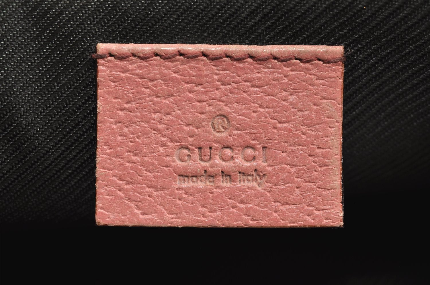 Authentic GUCCI Vintage Hand Bag Pouch Purse GG Canvas Leather 07198 Brown 1642J