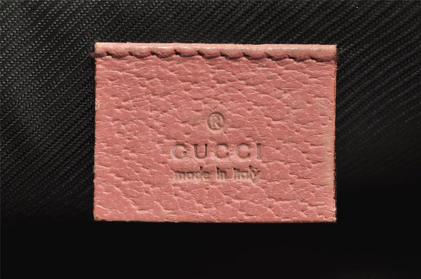 Authentic GUCCI Vintage Hand Bag Pouch Purse GG Canvas Leather 07198 Brown 1642J