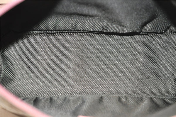 Authentic GUCCI Vintage Hand Bag Pouch Purse GG Canvas Leather 07198 Brown 1642J