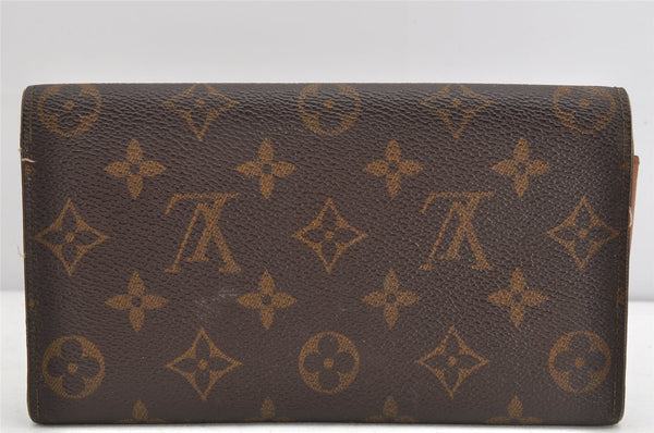 Auth Louis Vuitton Monogram Pochette Porte Monnaie Credit Wallet M61725 LV 1642K