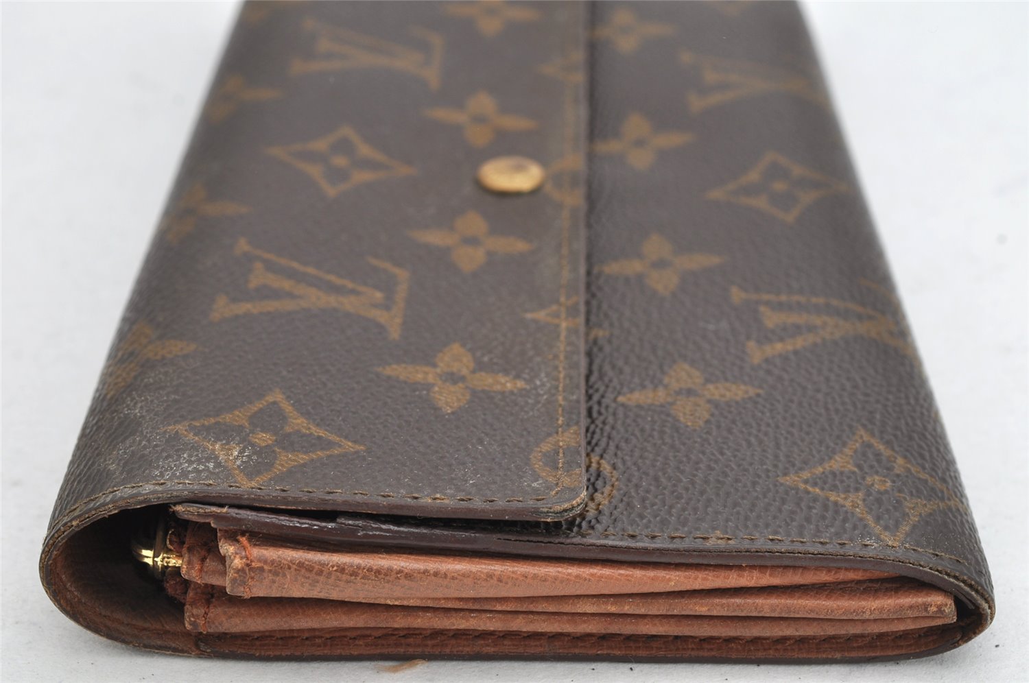 Auth Louis Vuitton Monogram Pochette Porte Monnaie Credit Wallet M61725 LV 1642K