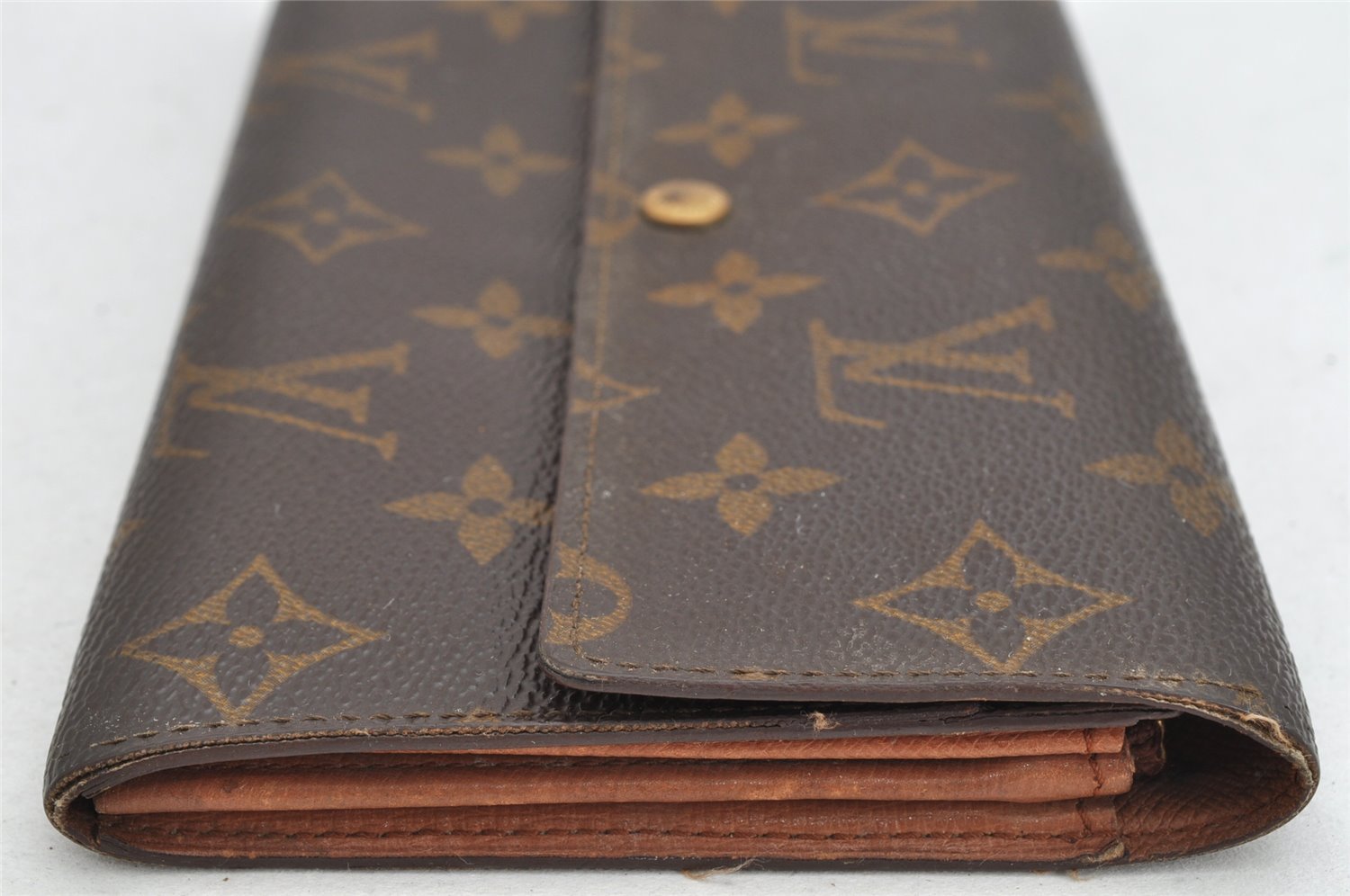 Auth Louis Vuitton Monogram Pochette Porte Monnaie Credit Wallet M61725 LV 1642K